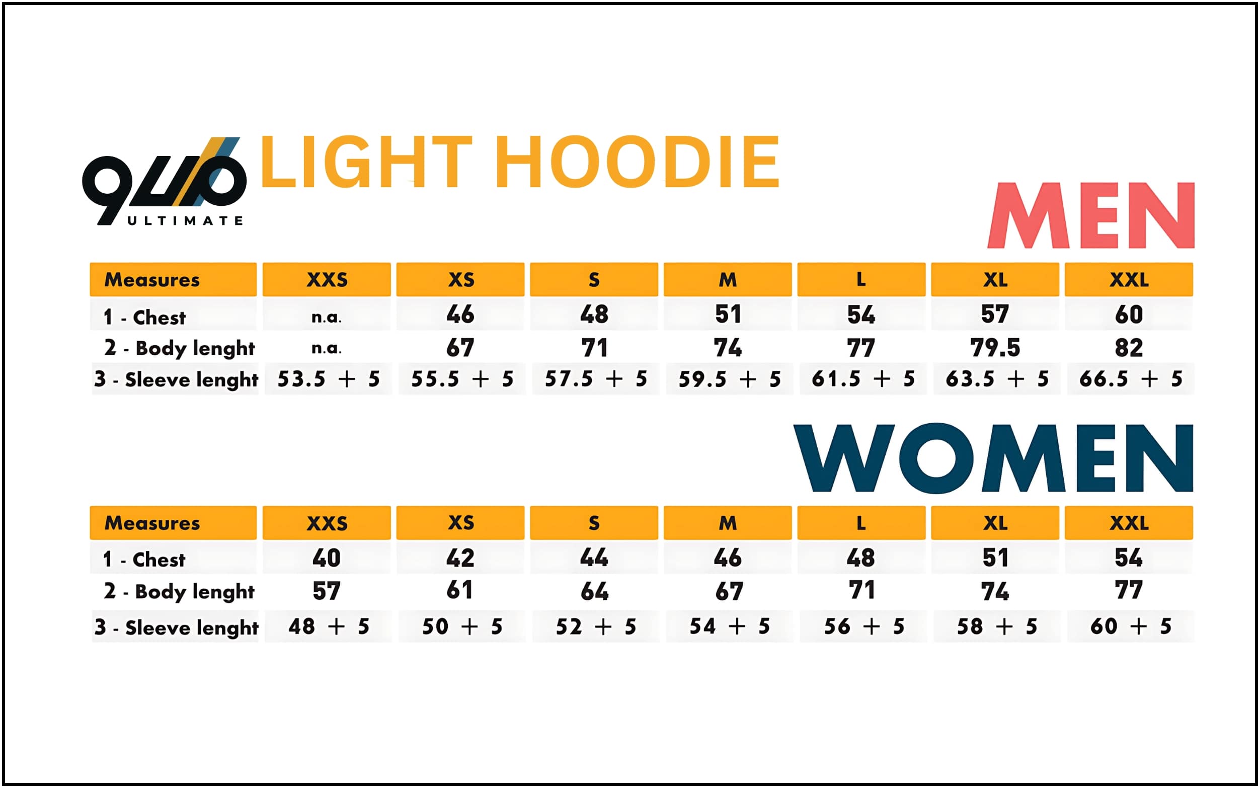 Sizes light hoodie