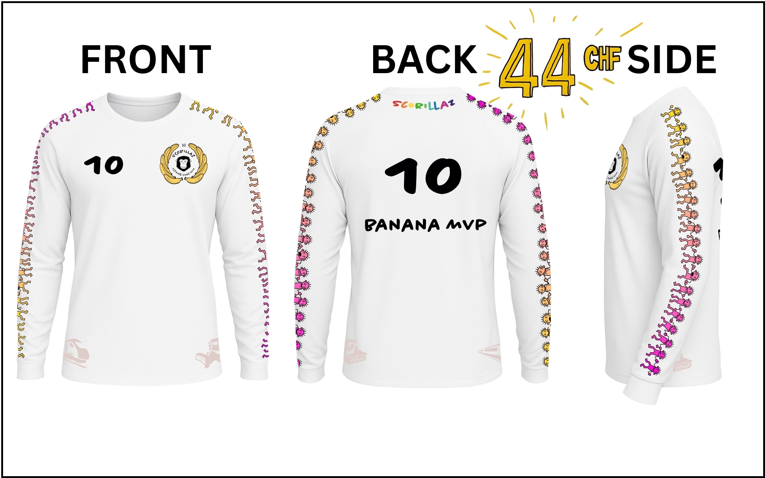 White jubilee 9up longsleeve